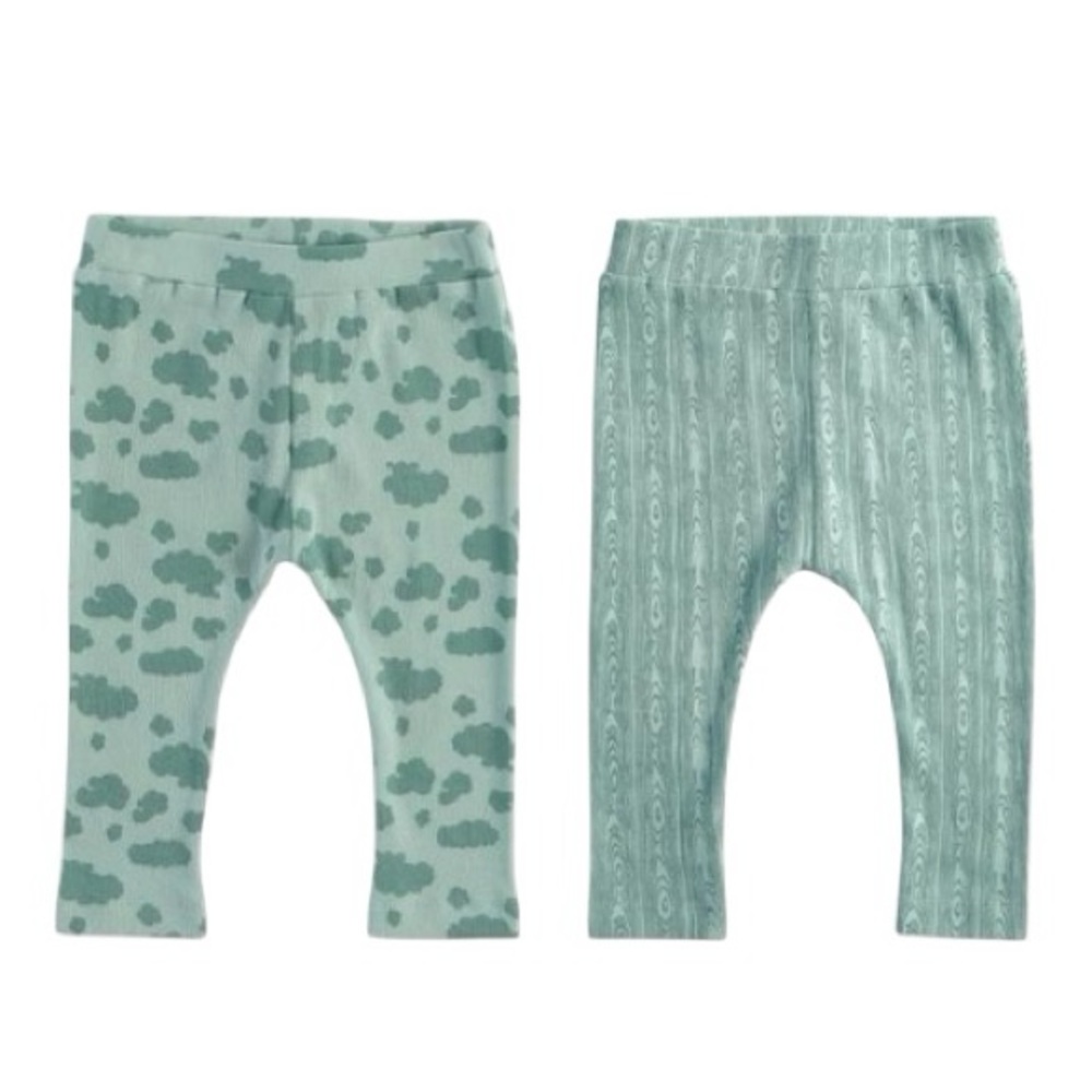 Kate Quinn Bundle of 2 Infant Jade Skinny Rib Leggings - 6-12m